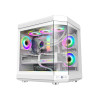 GameMax Hype ATX RGB Tempered Glass Mid Tower Gaming PC Case - White