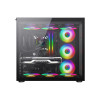 GameMax Infinity ATX Tempered Glass Mid Tower Gaming PC Case - Black