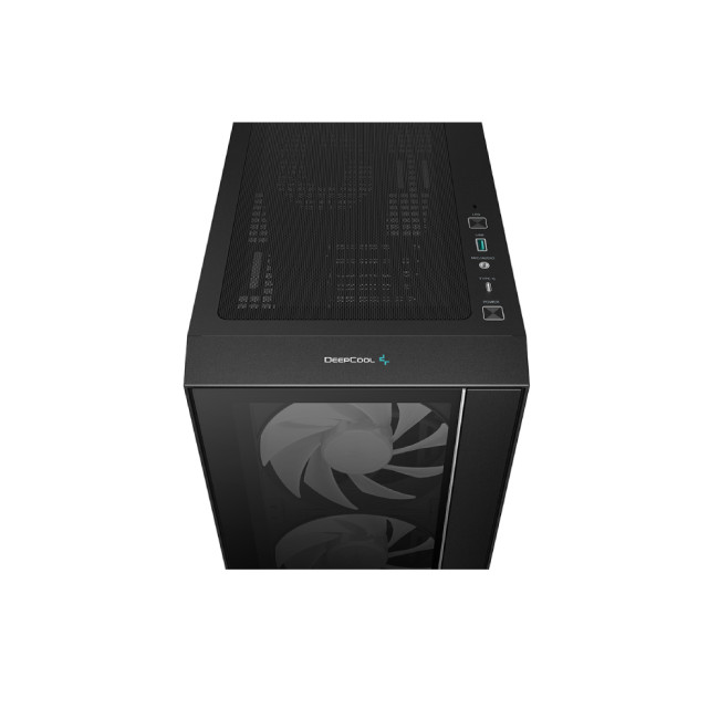 DeepCool 55 V4 C ATX Tempared Glass Mid Tower PC Case - Black