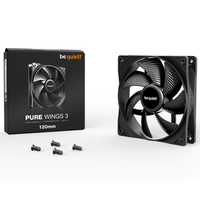 be quiet! Pure Wings 3 120mm 4-Pole Fan Motor Technology 3-pin PC Fan