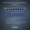 Netgear ProSafe 8-Port Unmanaged Gigabit Ethernet Metal Desktop Switch