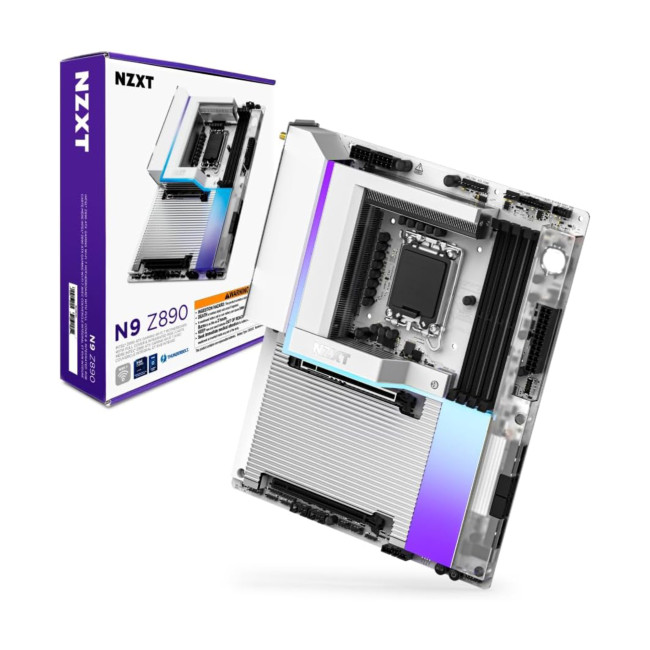 NZXT N9-Z89XT-W1 DDR5 ATX Intel LGA 1851 Gaming Motherboard -White