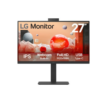 LG 27BA850-B 27" Full HD IPS 100Hz USB-C Height Adjustable Monitor with Speakers and Camera