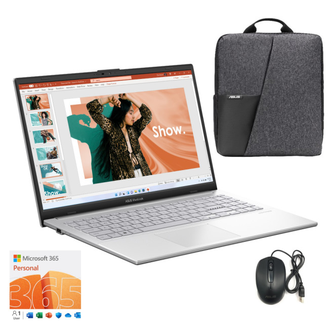 Refurbished ASUS VivoBook Go 15 E1504GA Intel N200 4GB RAM 128GB SSD 15.6" Windows 11 Home S Laptop