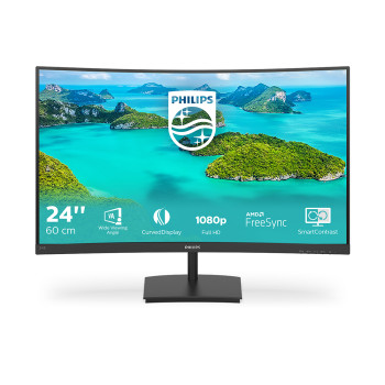 Philips E Line 241E1SCA/00 23.6" 1920 x 1080 Full HD LCD AMD FreeSync Curved Monitor
