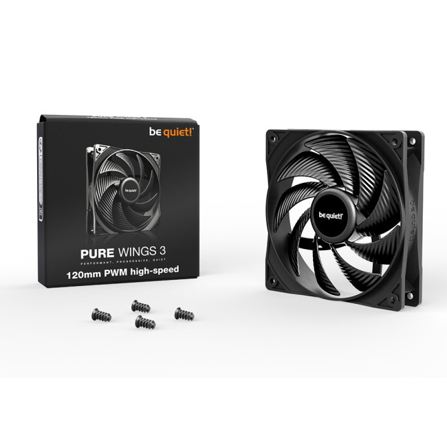 Be Quiet! Pure Wings 3 120mm PWM high-speed 4-Pole Fan Motor Technology 4-pin PWM PC Fan