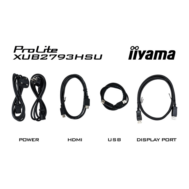 iiyama ProLite XUB2793QSU 27" IPS Quad HD 100Hz Height Adjustable Monitor with Speakers