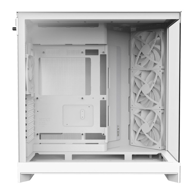 NZXT H9 Flow (2025) Tempered Glass Dual Chamber Mid Tower PC Case - White
