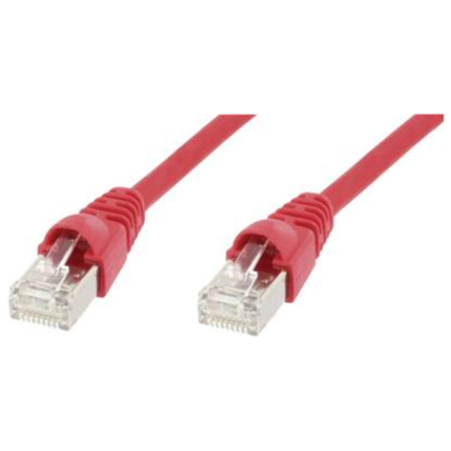 Telegartner S/FTP Cat 6A Patch Cable, 3 meter, Male to Male RJ45 Connector, Red