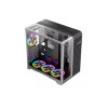 1st Player RT7 BK Tempared Glass Mid Tower Gaming PC Case with 4 x RGB Fans