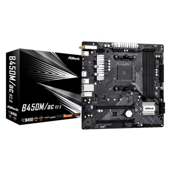 Asrock B450M/ac R2.0 DDR4 Socket AM4 micro ATX Motherboard
