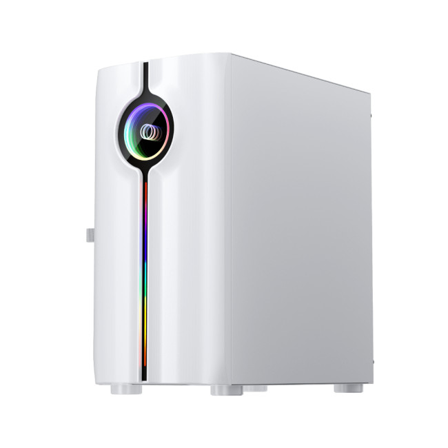 1st Player IS3-BK ARGB Tempered Glass Mid Tower Gaming Case - White