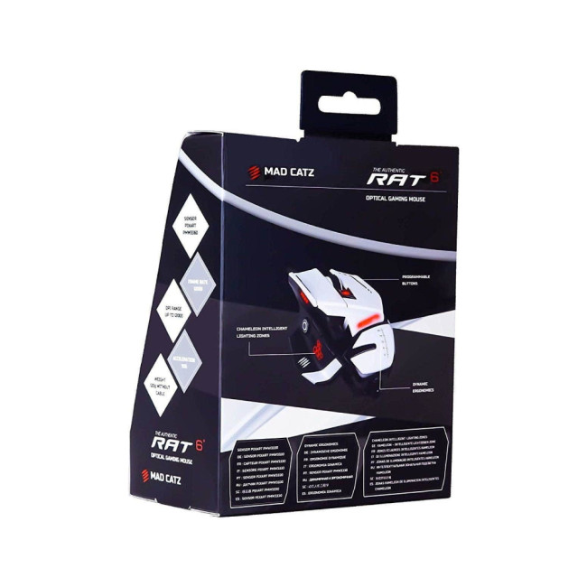 Mad Catz rat 6+ Optical USB Gaming Mouse - White