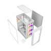 Vida Zephyr V2 Micro-ATX ARGB Tempered Glass Gaming PC Case - White