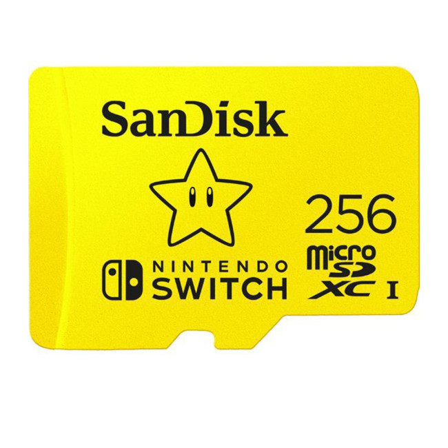 SanDisk Nitendo 256GB UHS-I microSDXC Memory Card - Yellow