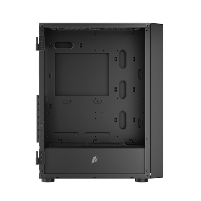 1st Player Go6-BK-4FS1 Tempered Glass Mid Tower Gaming Case - Black with RGB Fans