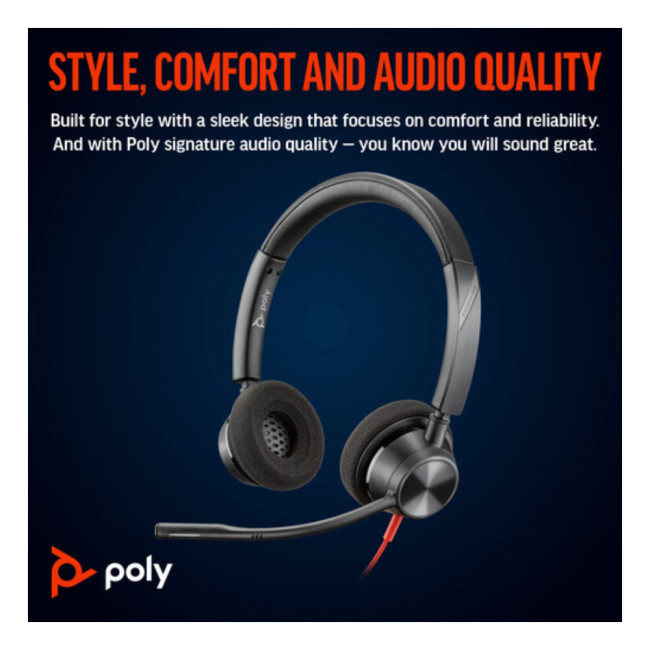Poly Blackwire 3320 Stereo USB-C Headset