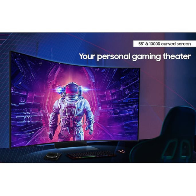 Samsung Odyssey LS55CG970NU 55" 3840 x 2160 4K Ultra HD VA LED 165 Hz 1 ms Curved Monitor