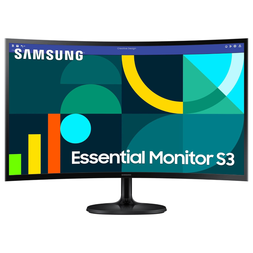 Samsung Black S27d360 27" Curved Full Hd 100Hz Monitor Size 27