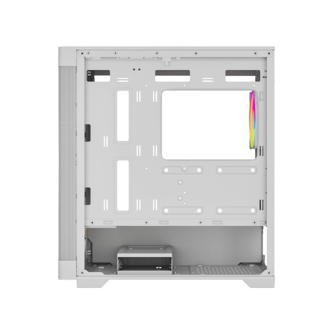 Vida Zephyr V2 Micro-ATX ARGB Tempered Glass Gaming PC Case - White