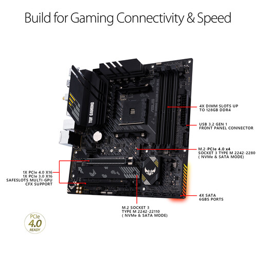 ASUS TUF GAMING B550-PLUS WIFI II DDR4 ATX Socket AM4 Motherboard