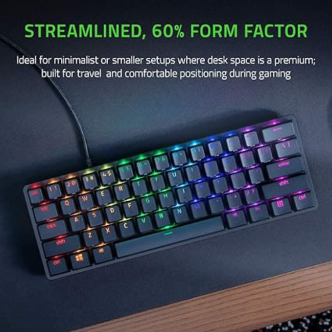Razer Huntsman Mini Clicky Optical Switch USB QWERTY Mechanical Gaming Keyboard - Black