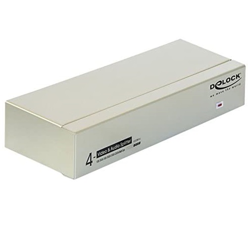 DeLOCK 87655 4 Ports VGA (Video/Audio) Splitter 2048x1536 p with Audio 450 MHz