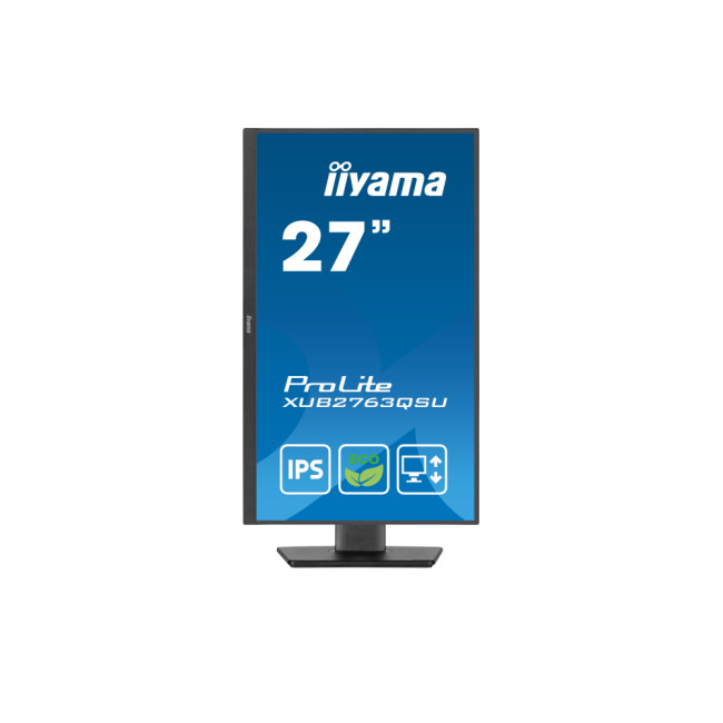 iiyama Prolite XUB2763QSU-B1 27" IPS QHD Eyesafe 2 Height Adjustable Monitor