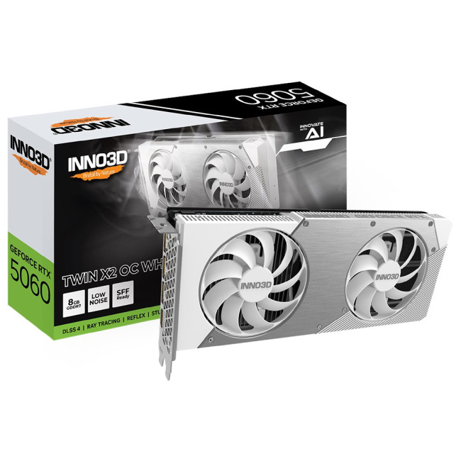 Inno3D GeForce RTX 5060 Twin X2 8GB OC Graphics Card - White