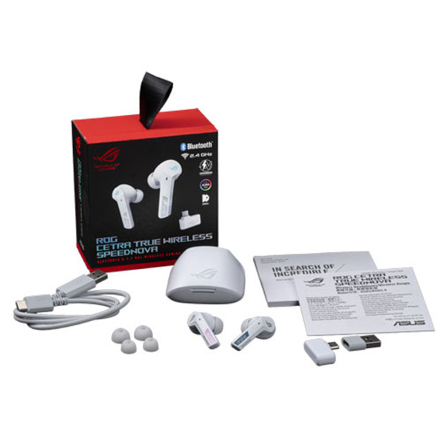 ASUS ROG Cetra True Wireless SpeedNova Moonlight White Gaming Earphone - 90YH03Y0-BTUA10