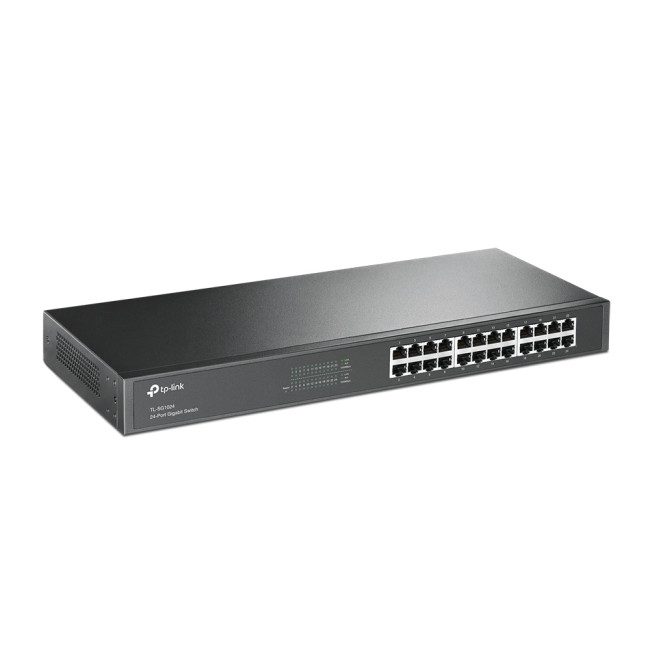 TP-LINK TL-SG1024 48 Gbit/s Rack Mountable Unmanaged 24 x Gigabit Ethernet RJ45 Network Switch