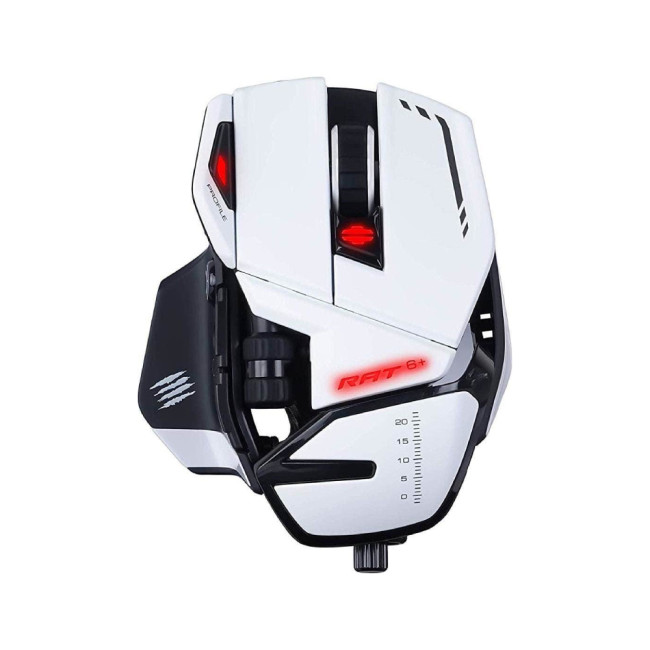 Mad Catz rat 6+ Optical USB Gaming Mouse - White