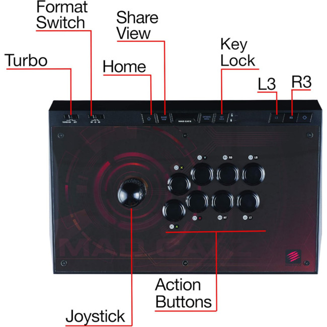 Mad Catz EGO Arcade USB 2.0 Fightstick Analogue - Black