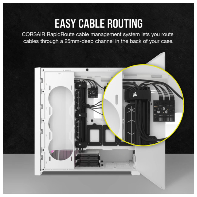 Corsair 5000D RGB Airflow Mid Tower TG ATX Gaming Case - White