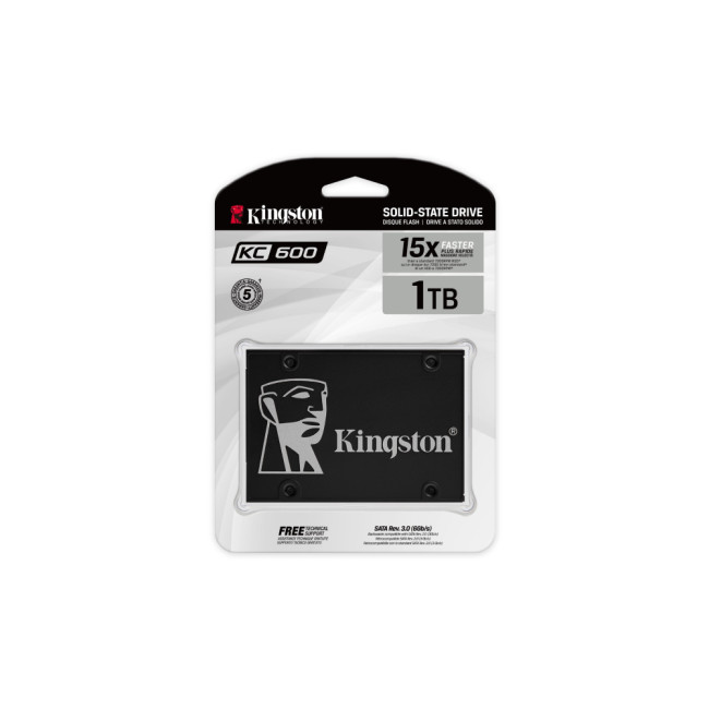 Kingston KC600 1TB Solid State Drive - 2.5 Internal - Serial ATA III - SKC600/1024G