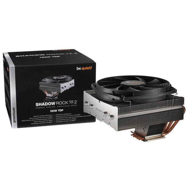 be quiet! Shadow Rock TF 2 Processor Cooler 13.5 cm Black, Copper, Silver