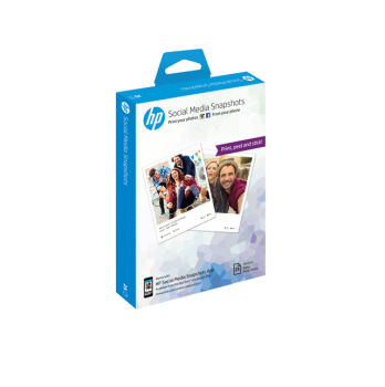 HP W2G60A - Social Media Snapshots 25s 10x13cm, Soft Glossy, Removable Adhesive