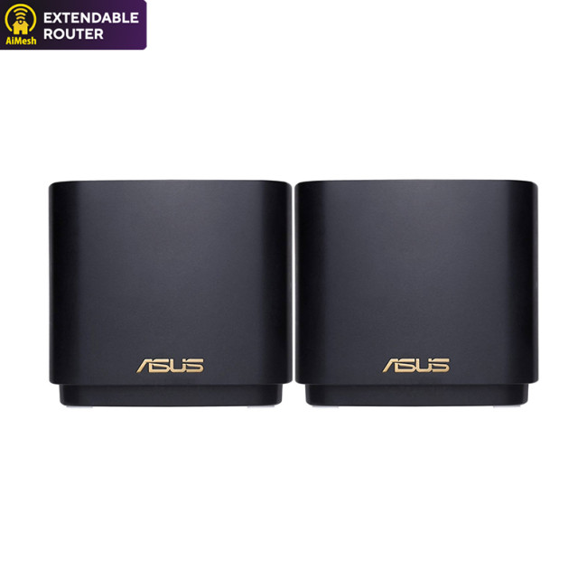 ASUS ZenWiFi Mini XD4 Wireless Router Gigabit Ethernet Tri-band Mesh Wi-Fi 6 (2.4 GHz / 5 GHz / 5 GHz) - 2 Pack - 90IG05N0-MO3R30