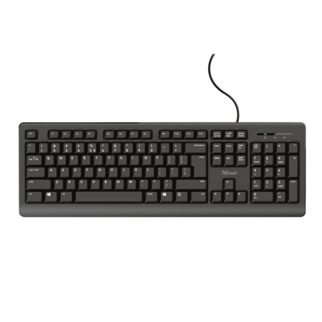 Trust TK-150 Universal USB QWERTY UK English Keyboard - Black