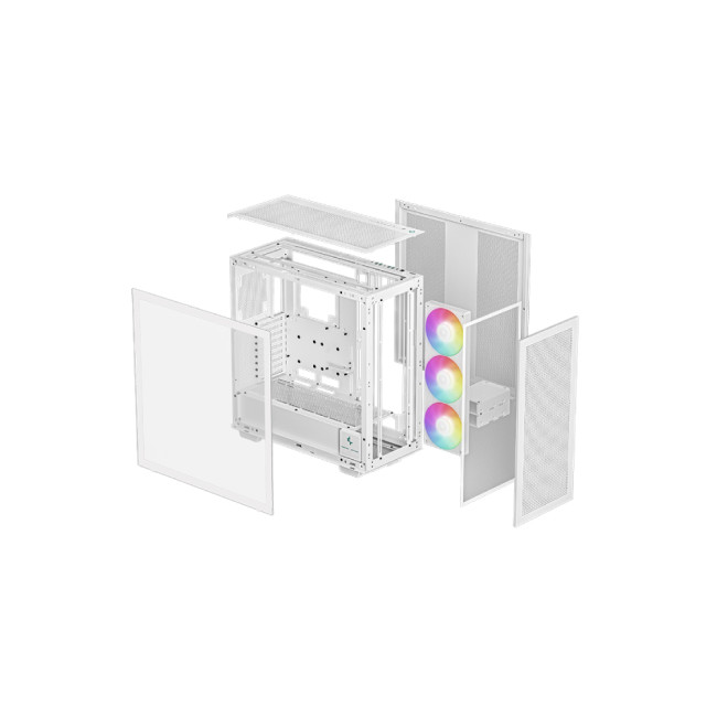 DeepCool Morpheus WH Full Tower Tempered Glass Gaming PC Case - White