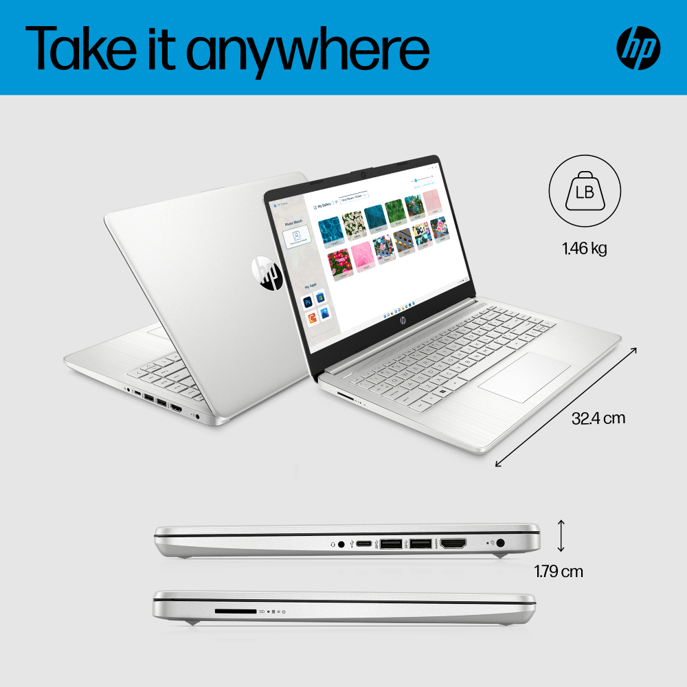 HP 14s-dq5009na A20JKEA#ABU i5-1235 8/256 14in FHD Laptop