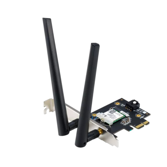 ASUS PCE-BE6500 WiFi 7 PCI-E 2 External Antennas WPA3 WiFi Adapter