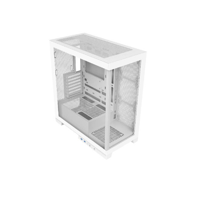 CiT Pro Diamond XR Tempered Glass Mid Tower Gaming PC Case - White