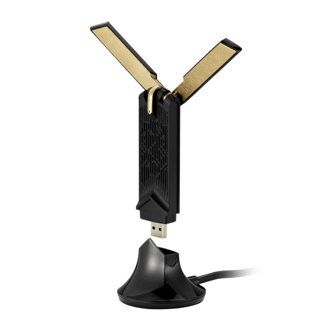 Refurbished ASUS USB-AX56 AX1800 Dual Band 1775 Mbit/s USB-WLAN-Adapter - Black