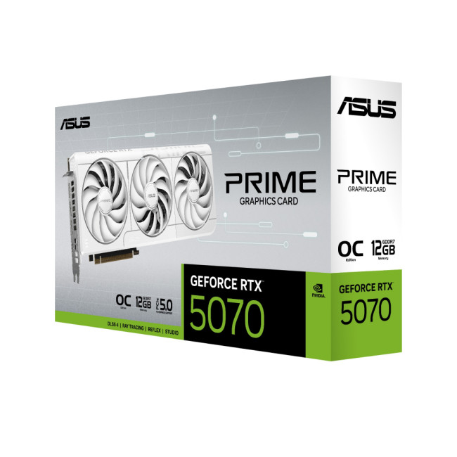 ASUS Geforce RTX 5070 Prime 12GB OC Graphics Card White