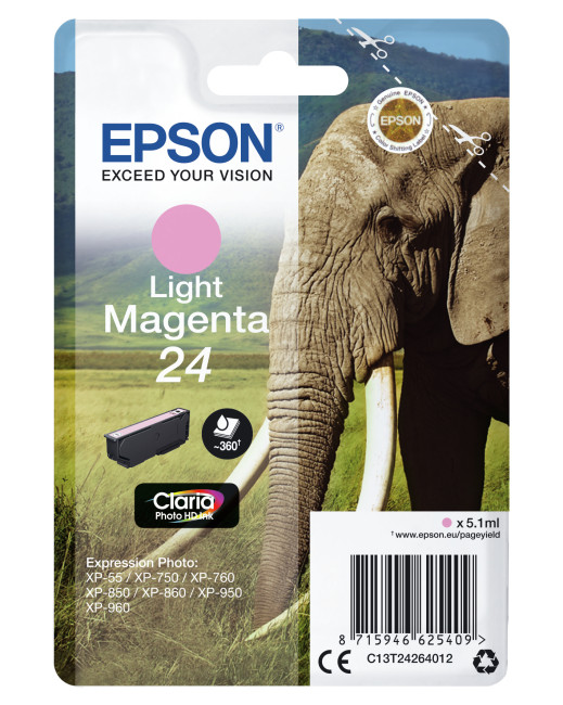 Epson C13T24264012 (24) Ink cartridge bright magenta 360 pages 5ml