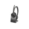 Poly Voyager 4320 UC Stereo Wireless USB Headset Black with BT700 USB-A Adapter + Charging Stand - 77Y99AA