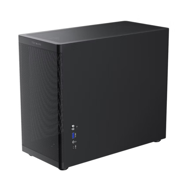 Tecware Fusion 3 High Airflow SFF Micro-ATX Mesh Gaming PC Case - Black