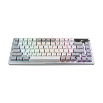 ASUS ROG Azoth 75% Form Factor OLED RGB Wireless Gaming Keyboard - Gunmetal White