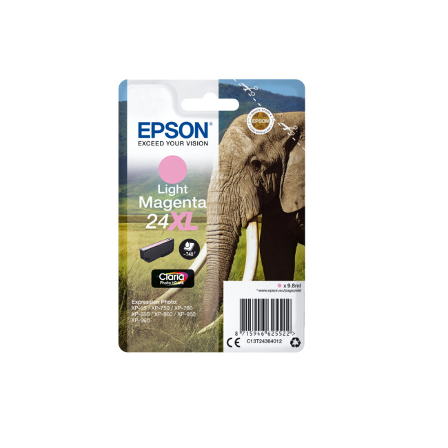 Epson C13T24364012 (24XL) 500 pages 10ml Ink cartridge bright magenta